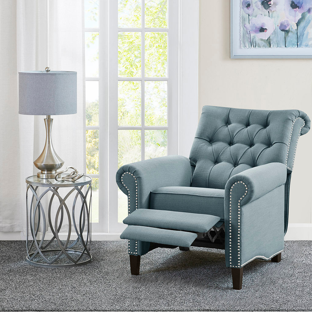 Aidan Recliner Blue Solid Wood