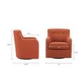 Adele Swivel Chair Orange Solid Wood