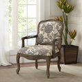 Camel Back Exposed Wood Chair Multi Polyester