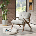 Lounge Chair Light Grey Polyester