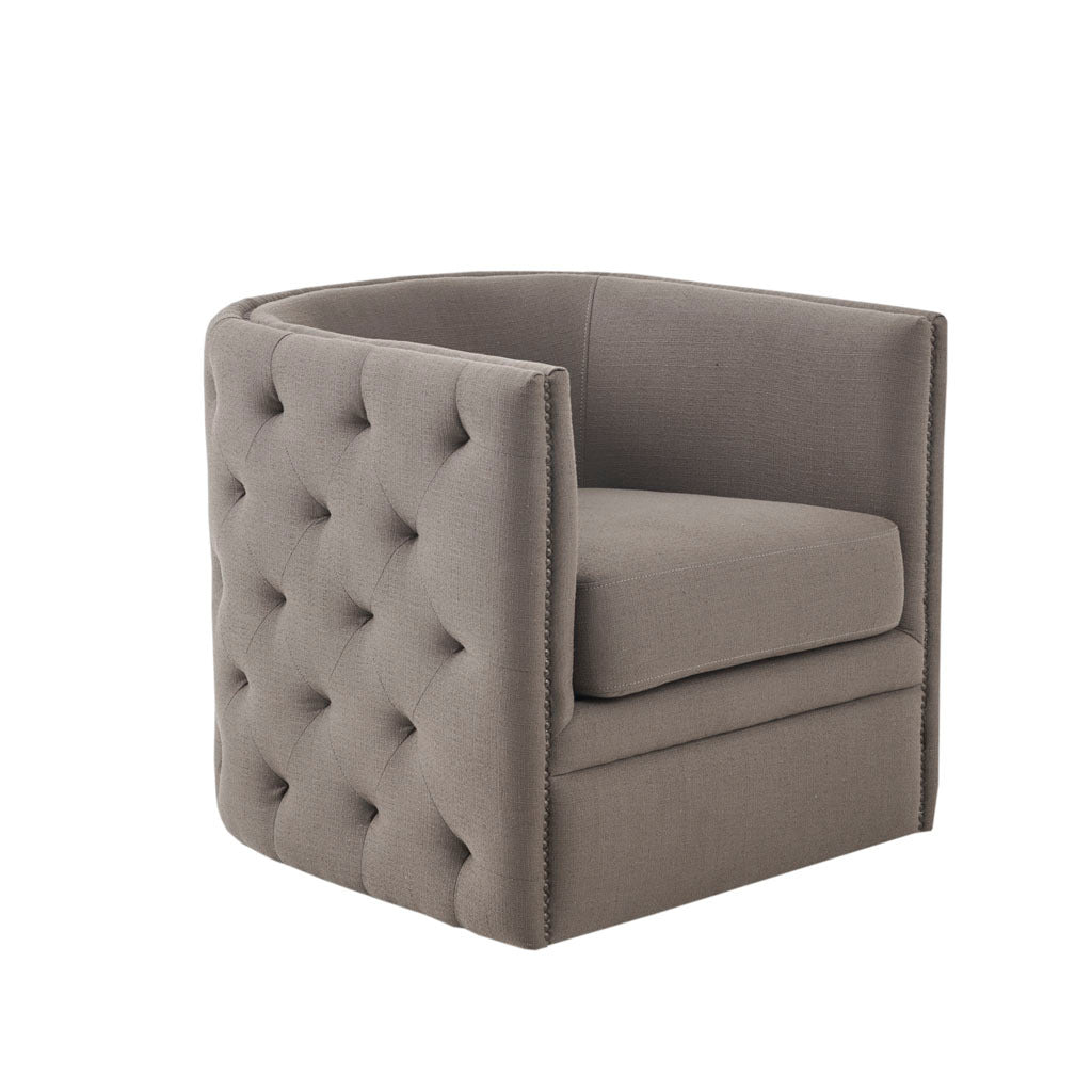 Capstone Swivel Taupe Solid Wood