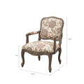 Camel Back Exposed Wood Chair Multi Polyester