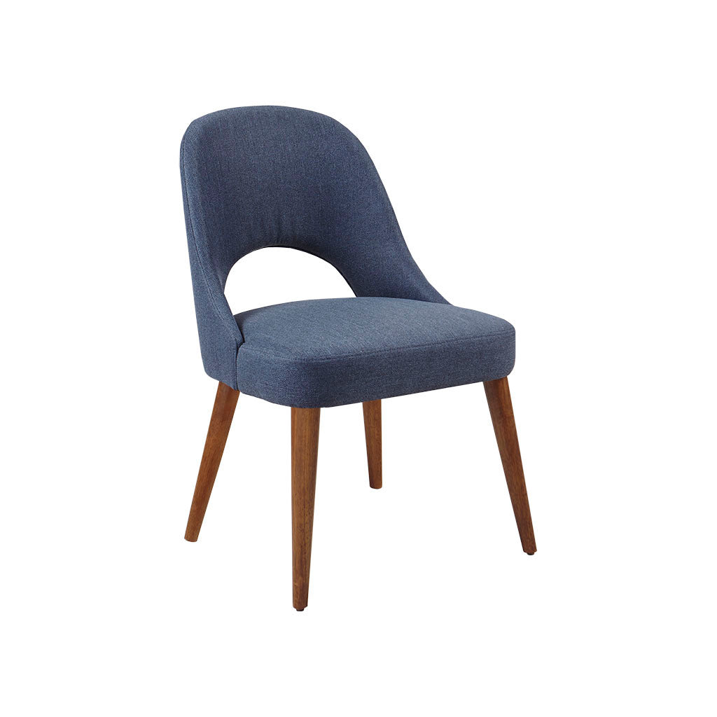 Dining Side Chair Set Of 2 Navy Polyester