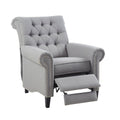 Aidan Push Back Recliner Grey Solid Wood