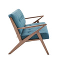 Rocket Loveseat Blue Solid Wood