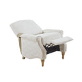 Push Back Recliner Ivory Polyester