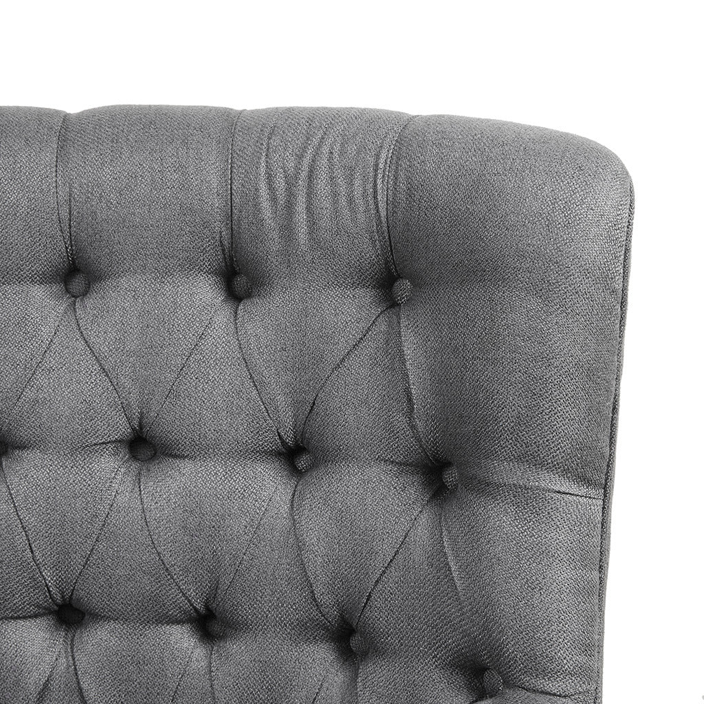 Mathis Swivel Glider Chair Gray Solid Wood