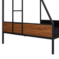 Twin Over Full Bunk Bed Modern Style Steel Frame Bunk Bed With Safety Rail, Built In Ladder For Bedroom, Dorm, Boys, Girls, Adults Old Sku:Lp000090Aad Full Brown Metal