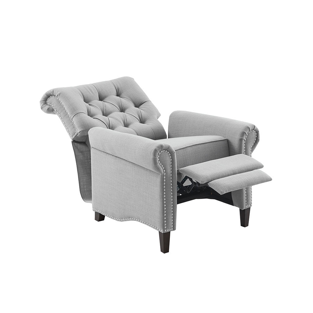 Aidan Push Back Recliner Grey Solid Wood