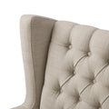 Maxwell Chair Beige Solid Wood