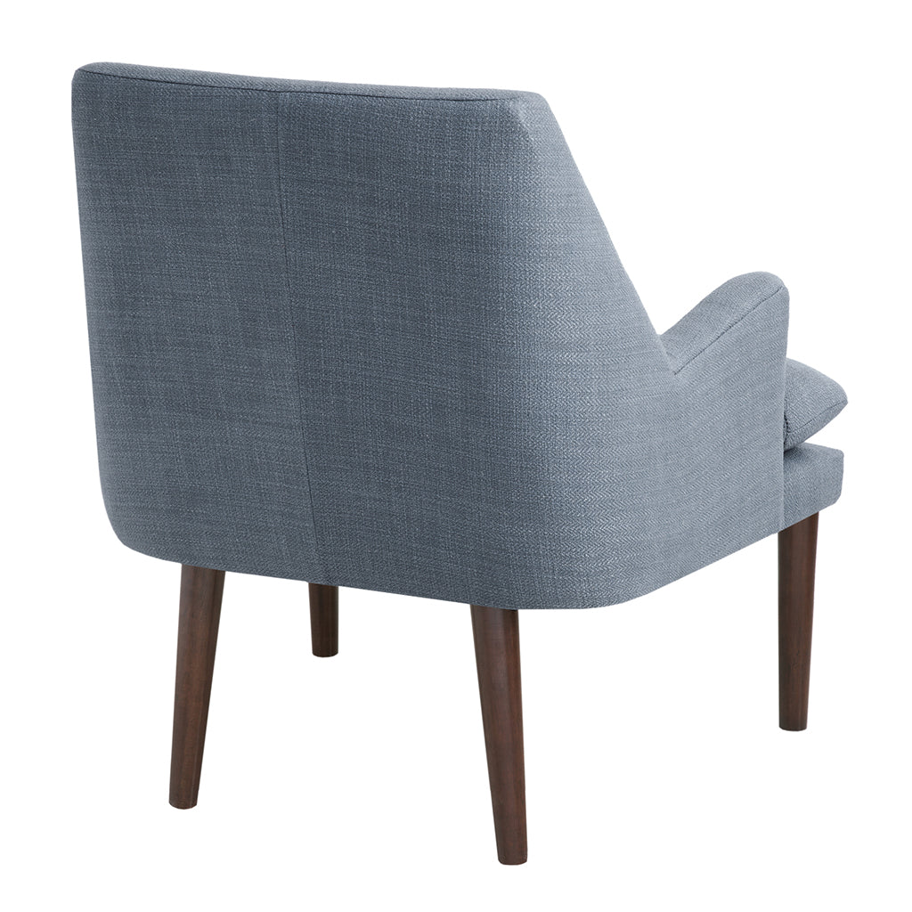 Mid Century Accent Chair Blue Polyester
