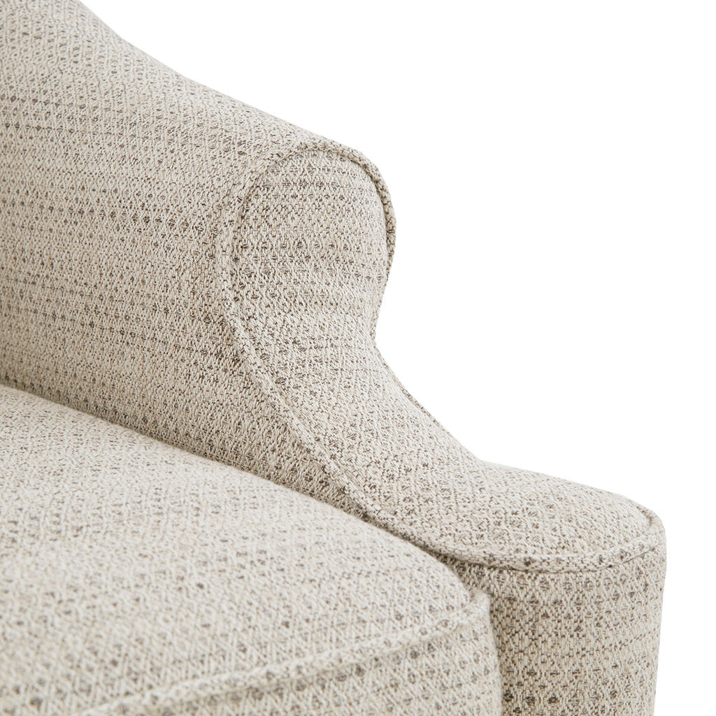 Justin Swivel Glider Chair Tan Solid Wood