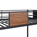 Twin Over Full Bunk Bed Modern Style Steel Frame Bunk Bed With Safety Rail, Built In Ladder For Bedroom, Dorm, Boys, Girls, Adults Old Sku:Lp000090Aad Full Brown Metal