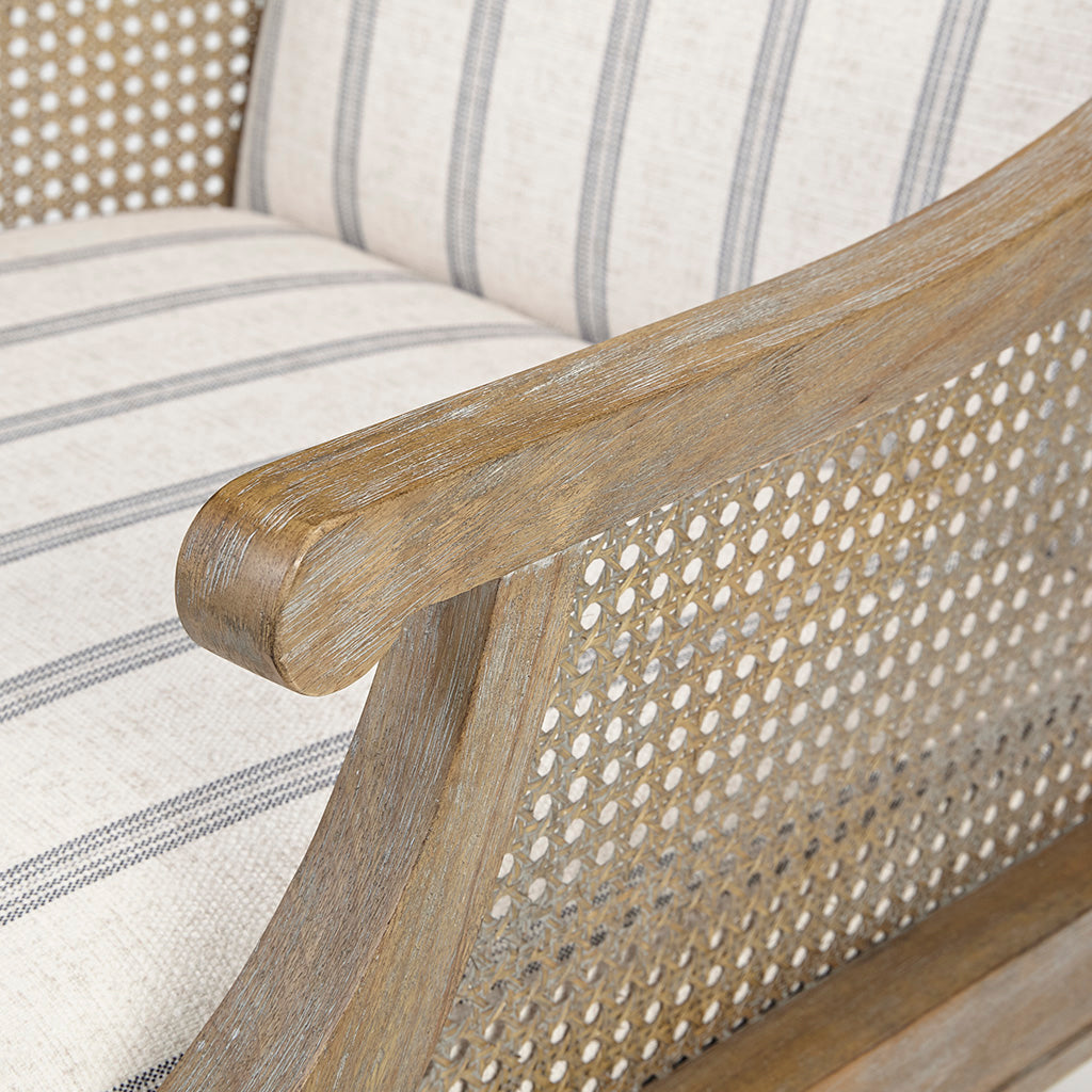 Accent Armchair Beige Polyester
