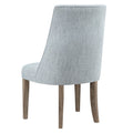 Upholstered Dining Chair Set Of 2 Light Blue Polyester