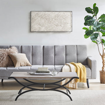 Coffee Table White Black Wood