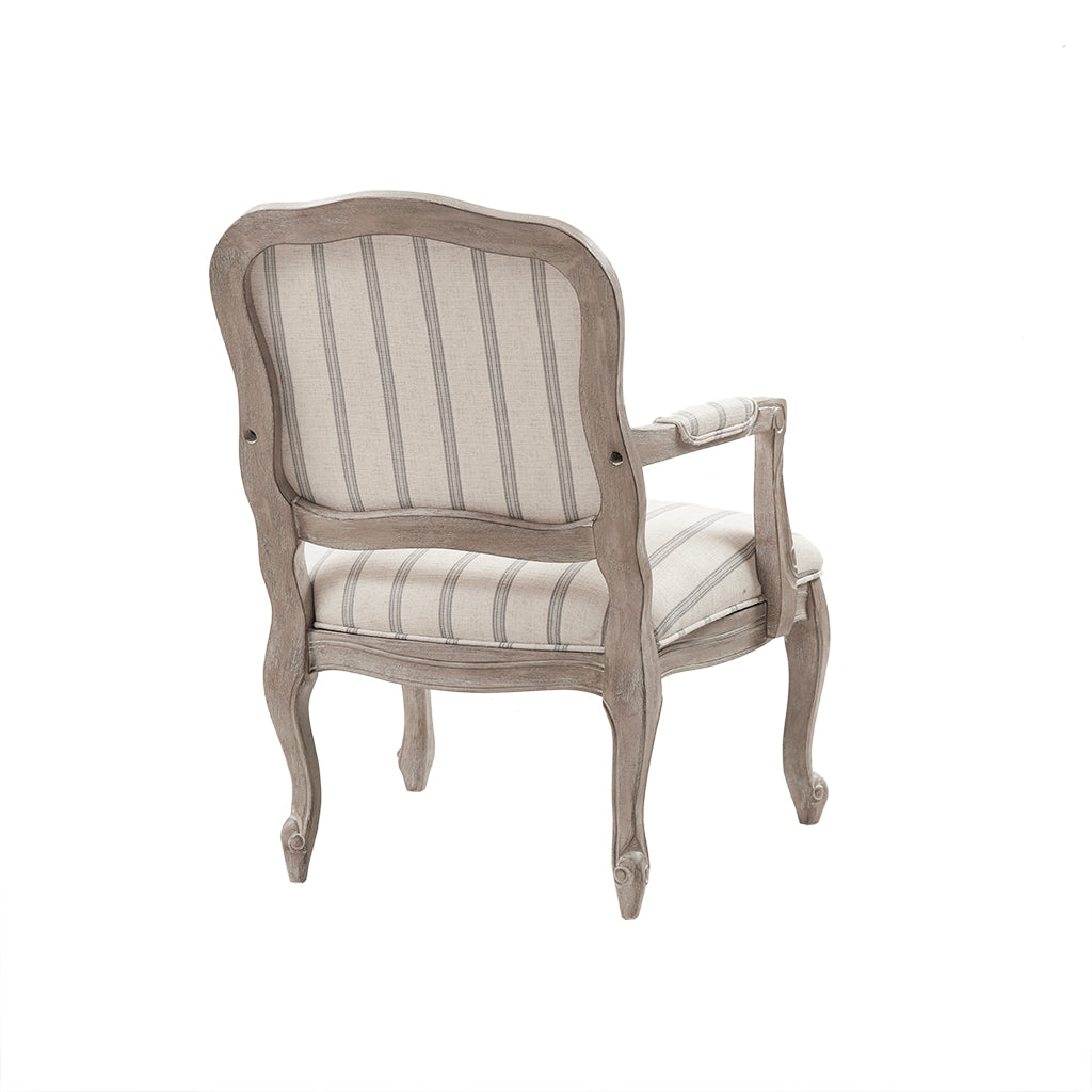 Camel Back Exposed Wood Chair Natural Polyester