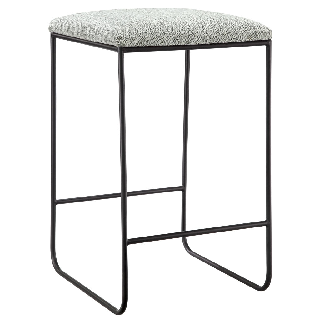 Hastings Counter Stool Grey Black Polyester