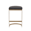 Counter Stool Charcoal Antique Gold Polyester