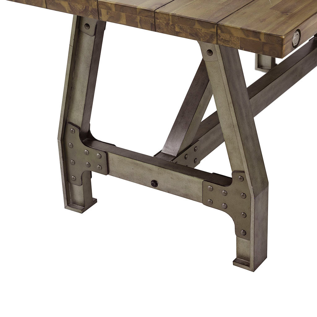Lancaster Dining Table Grey Silver Wood
