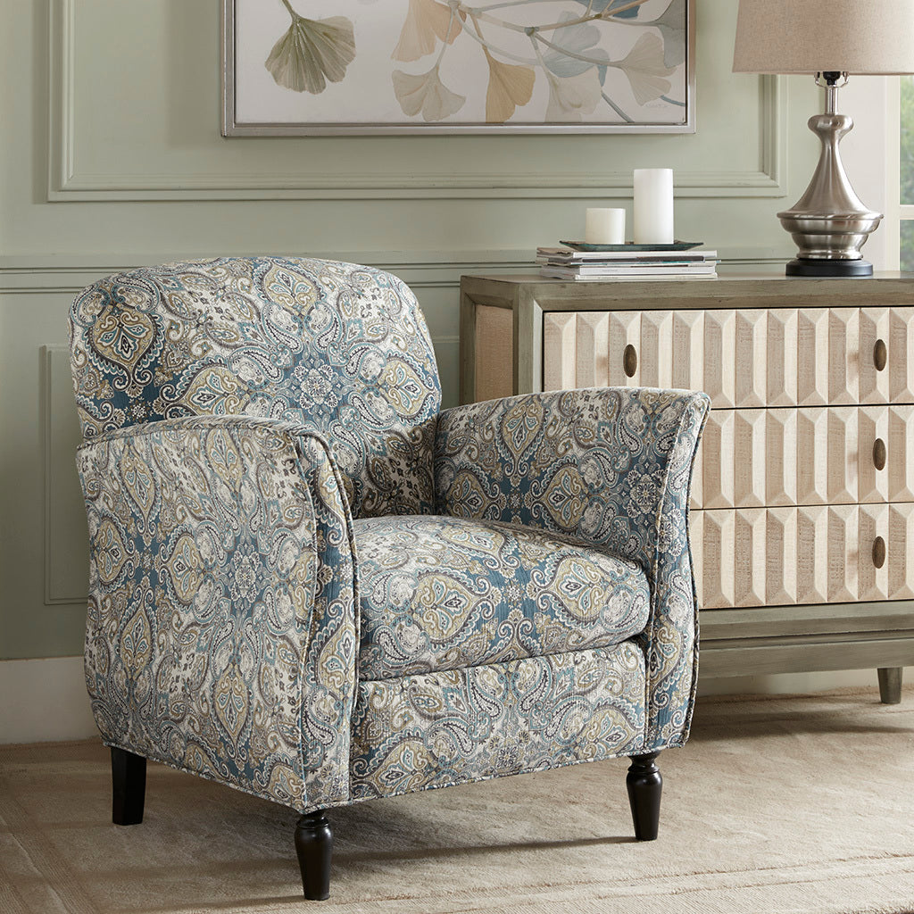 Escher Accent Chair Multicolor Solid Wood