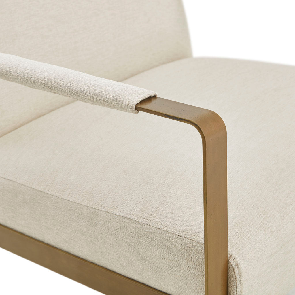 Accent Chair Cream Polyester