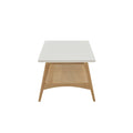 Coffee Table Off White Natural Wood