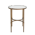 Oval Accent Table Antique Bronze Metal