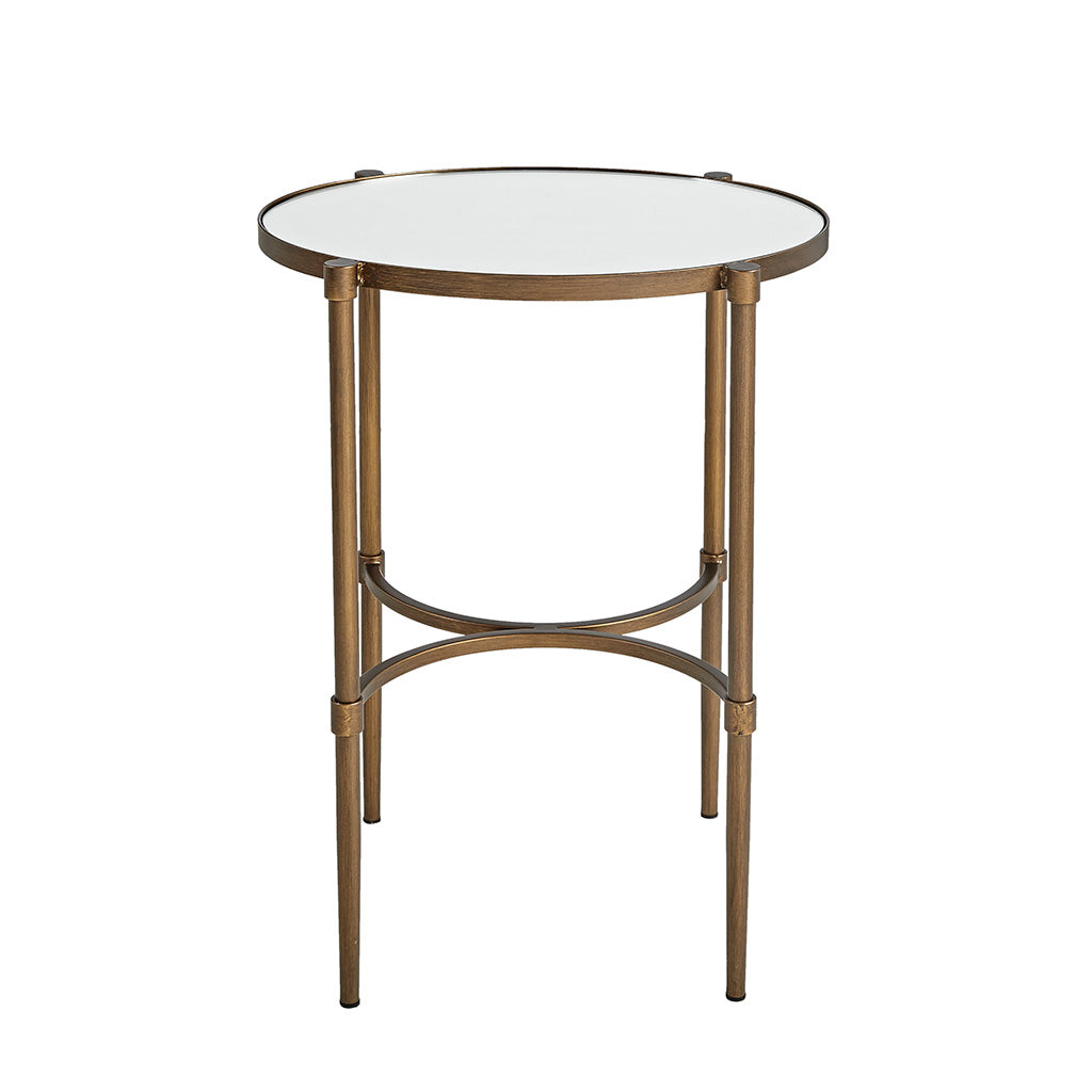 Oval Accent Table Antique Bronze Metal