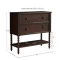 2 Drawer Accent Chest Morocco Brown Wood