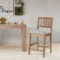 Counter Stool Light Grey Polyester