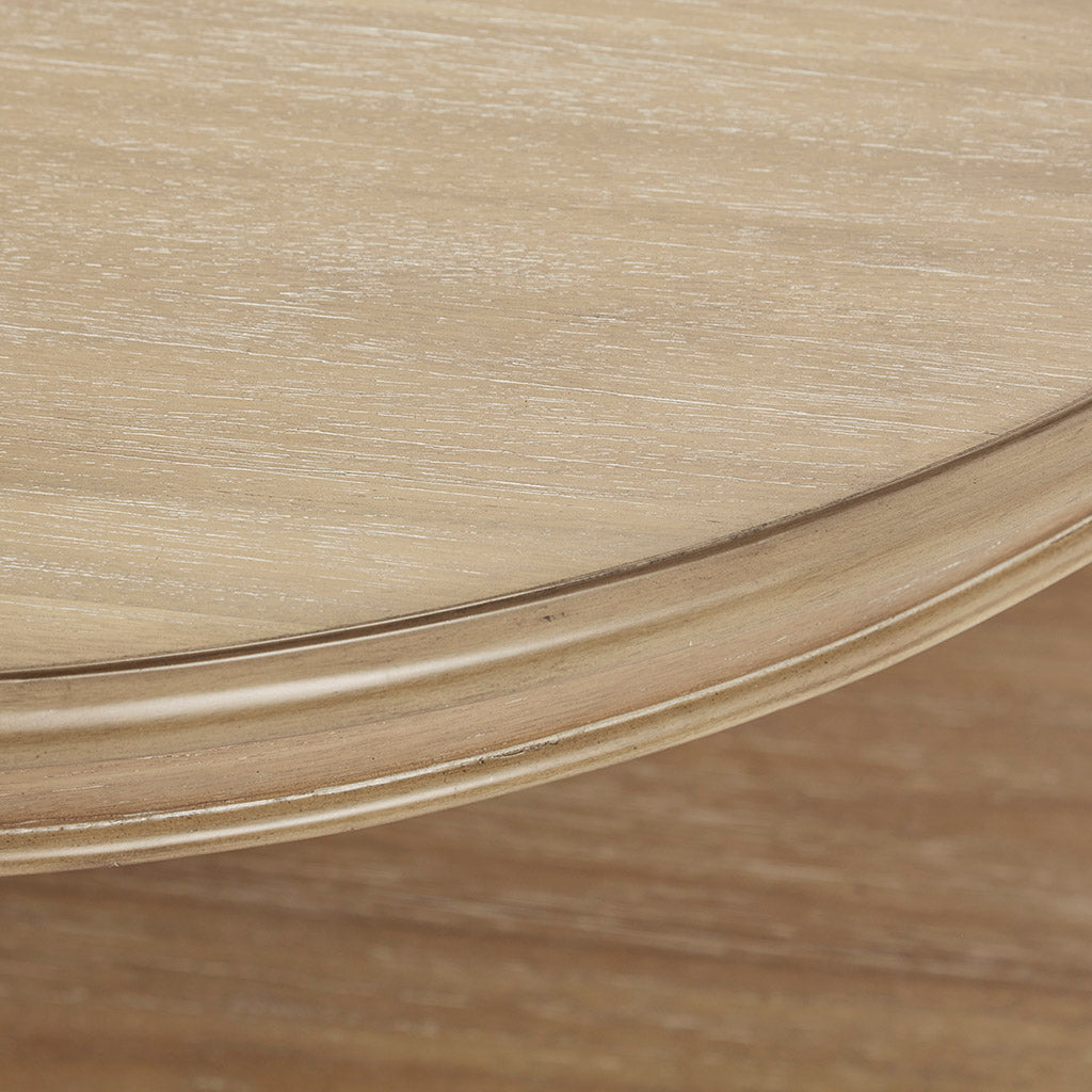 Castered Coffee Table Natural Wood