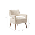 Accent Chair Cream Polyester