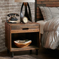 Renu Nightstand Light Brown Multi Wood