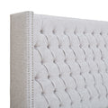 Upholstery Headboard Grey Polyester