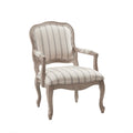 Camel Back Exposed Wood Chair Natural Polyester