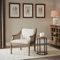 Accent Armchair Beige Polyester