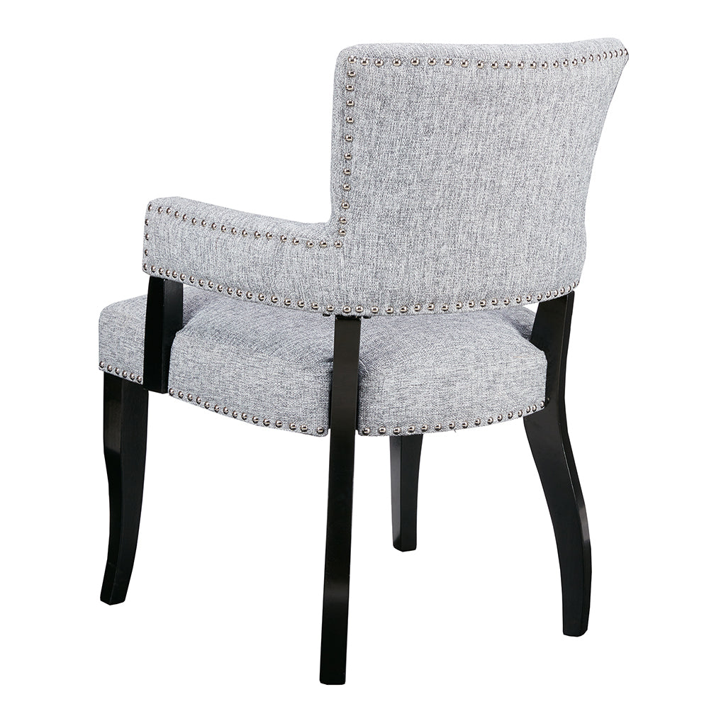 Dawson Arm Dining Chair Grey Polyester