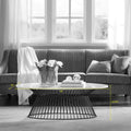 Marbury Coffee Table White Black Marble