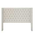 Upholstery Headboard Cream Polyester