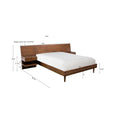 Clark King Bed With 2 Nighstand Pecan Wood