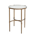 Oval Accent Table Antique Bronze Metal