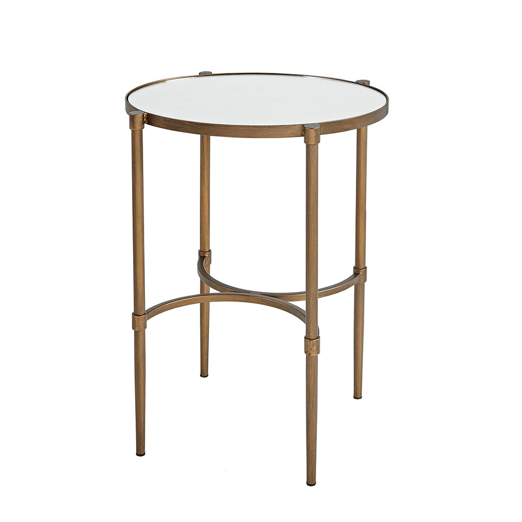 Oval Accent Table Antique Bronze Metal