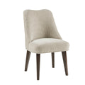 Dining Chair Set Of 2 Beige Polyester