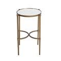 Oval Accent Table Antique Bronze Metal
