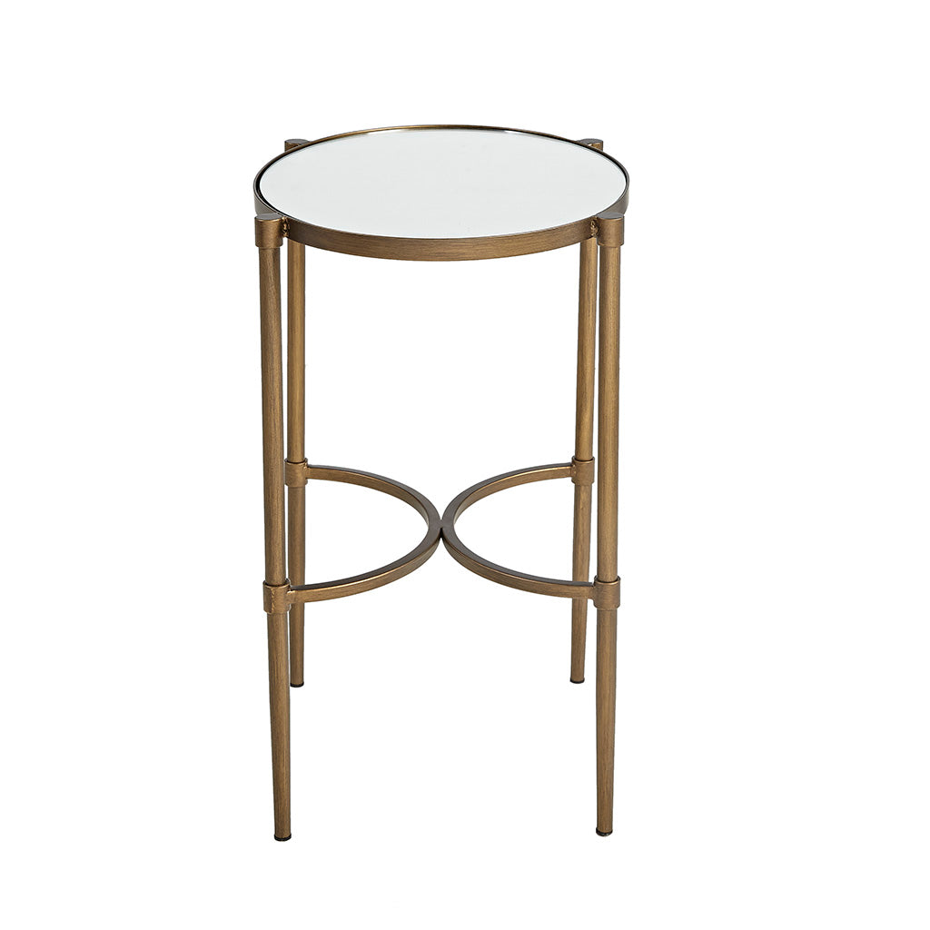 Oval Accent Table Antique Bronze Metal