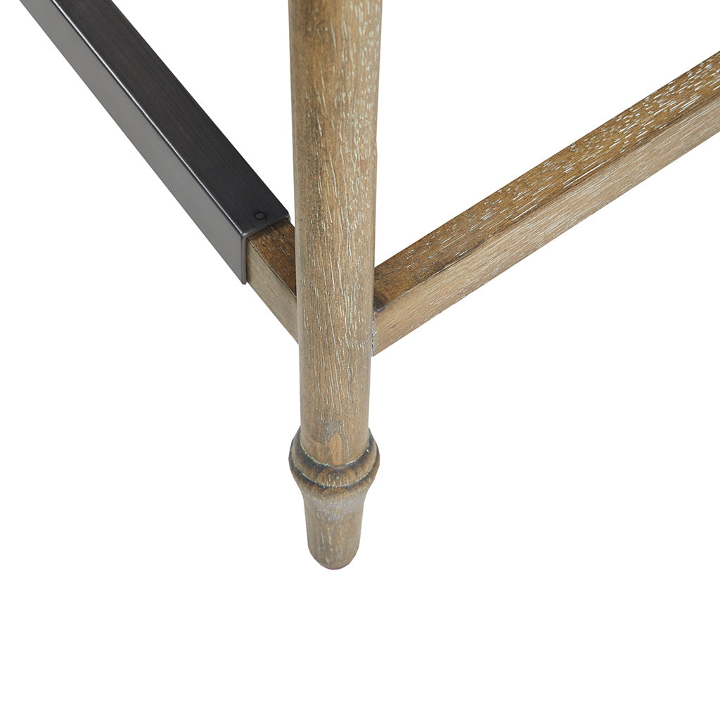 25" Upholstered Counter Stool Blue Polyester