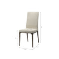 Captiva Dining Side Chair Set Of 2 Cream Polyester