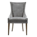 Dining Side Chair Set Of 2 Dark Gray Polyester