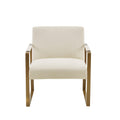 Accent Chair Cream Polyester